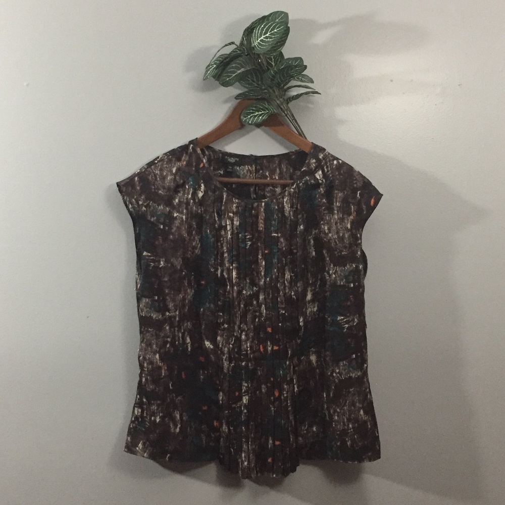 Talbots Pleated Blouse 14P